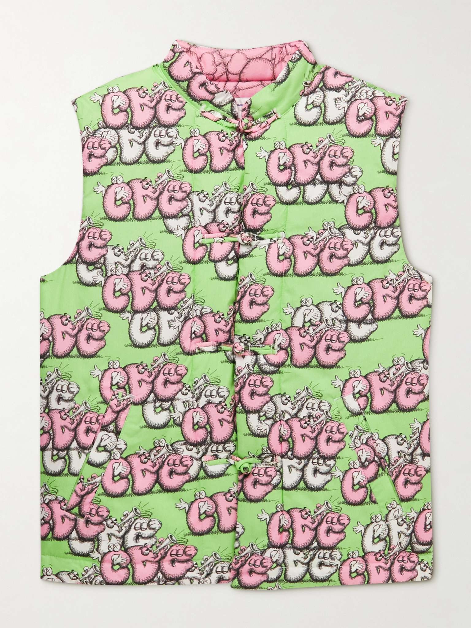 + KAWS Reversible Quilted Printed Cotton-Poplin Gilet - 1