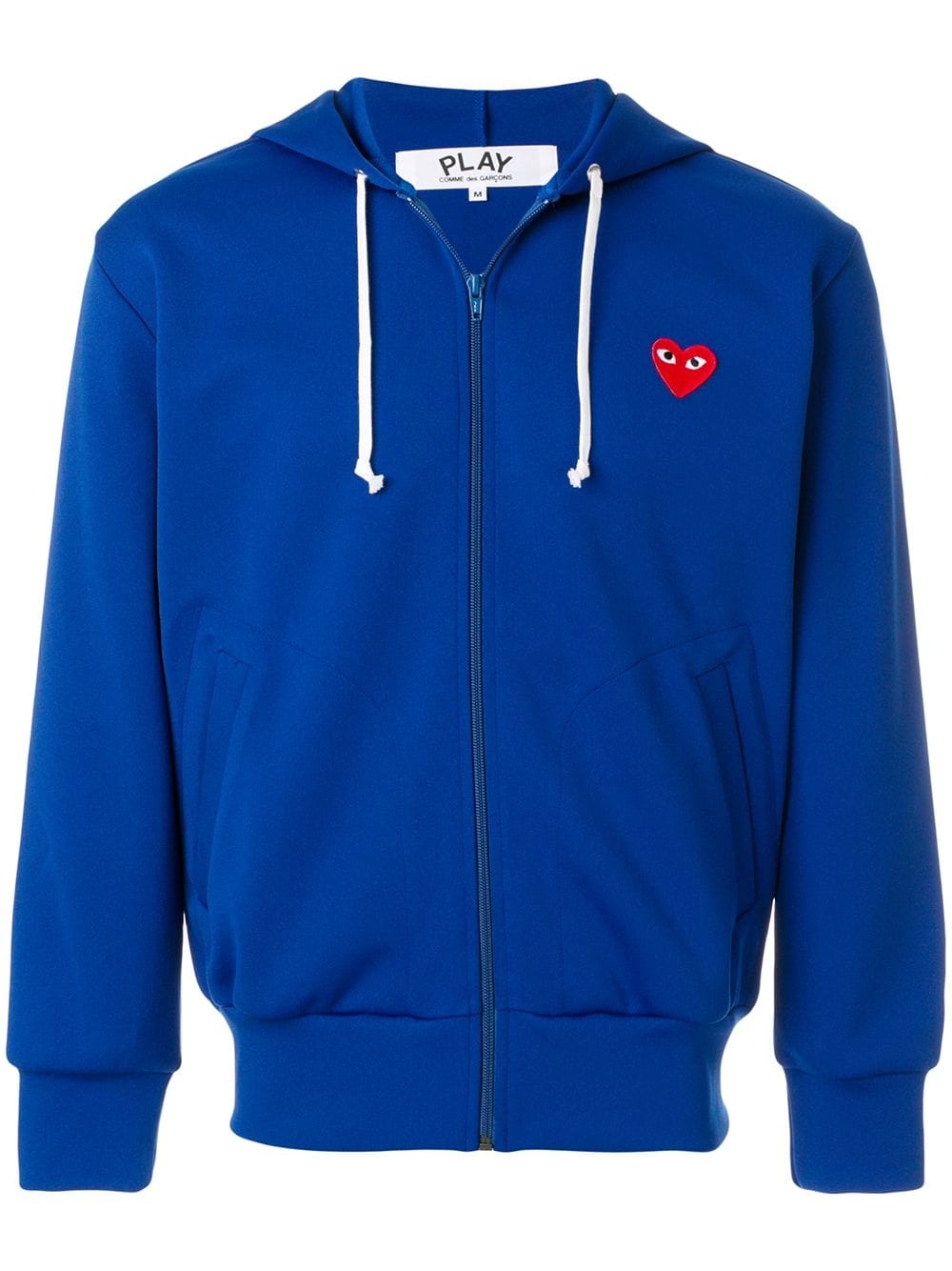 zipped heart logo hoodie - 1