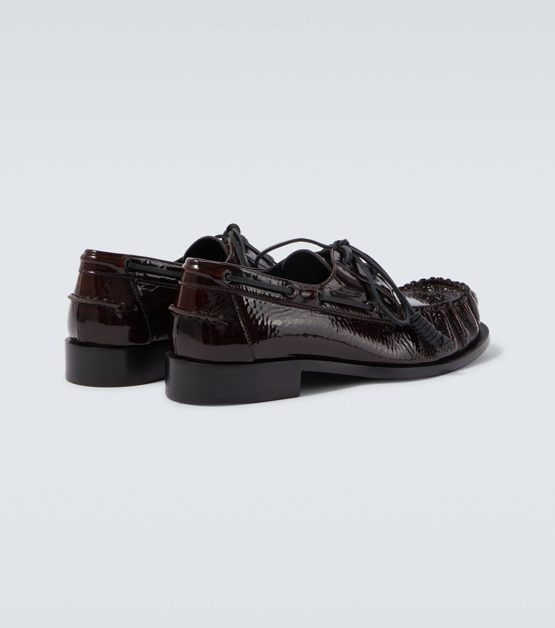 Patent leather boat shoes - 6