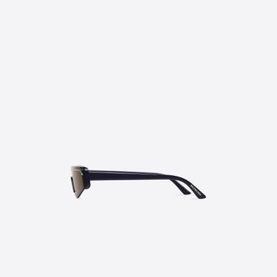 BALENCIAGA Ski Rectangle Sunglasses in Dark Blue outlook