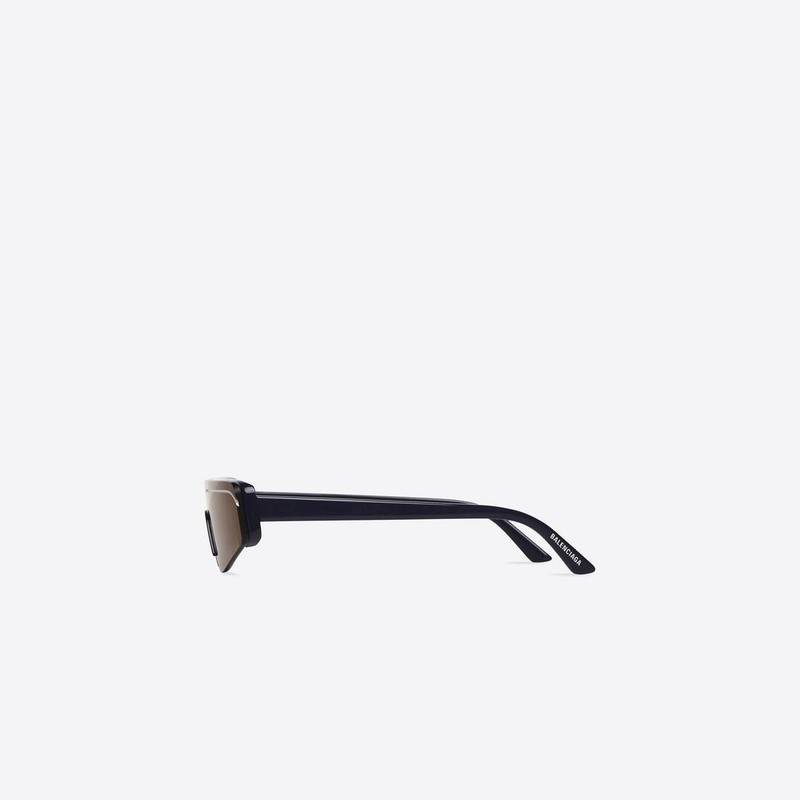 BALENCIAGA Ski Rectangle Sunglasses in Dark Blue outlook