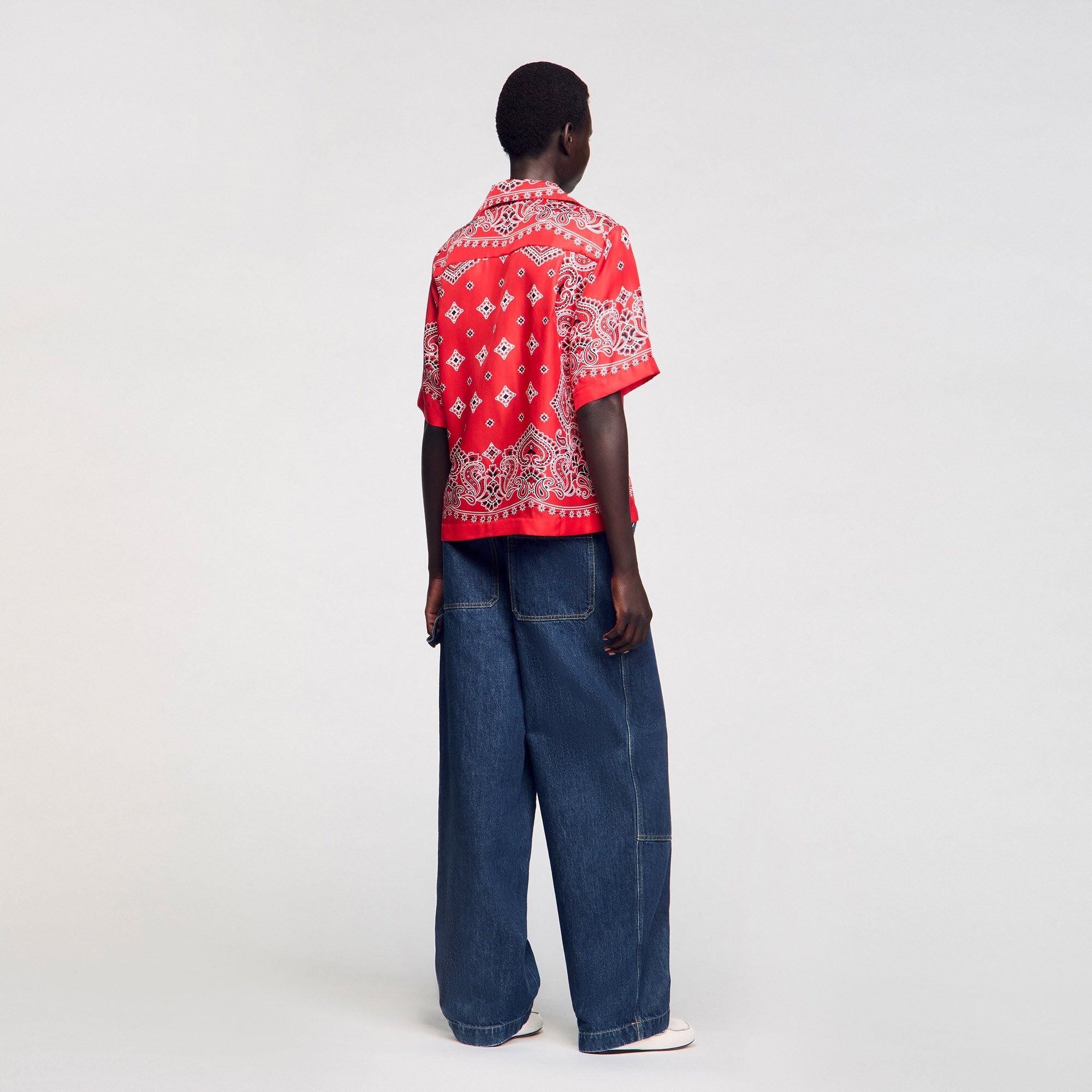 BANDANA PRINT SILK SHIRT - 5