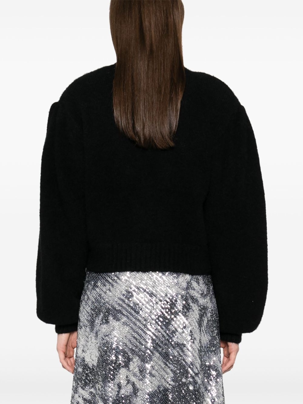 knitted cropped cardigan - 4