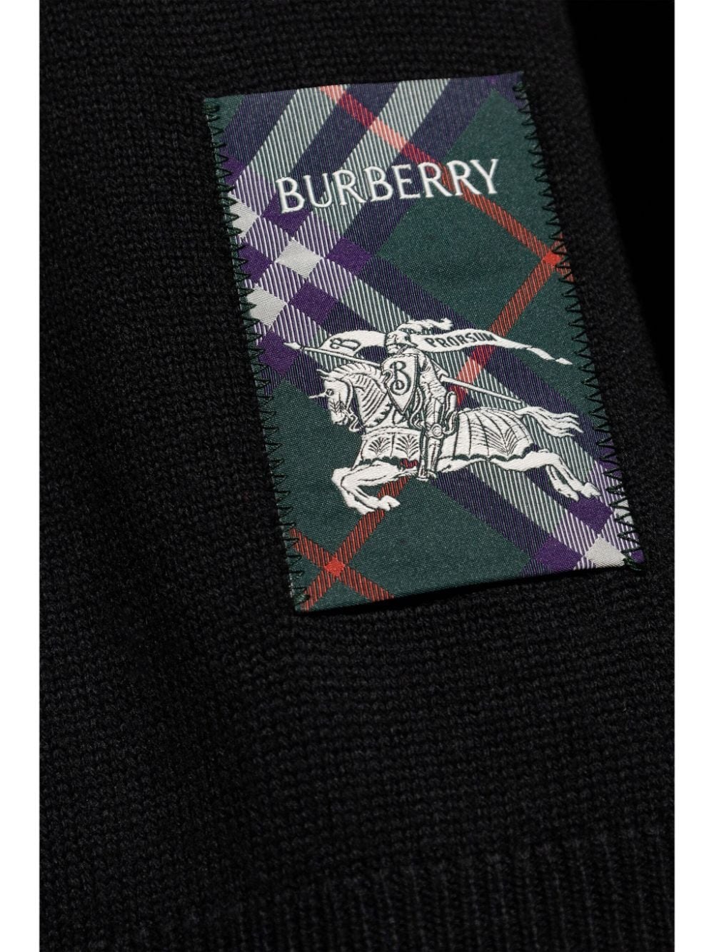 logo-patch knitted jumper - 5