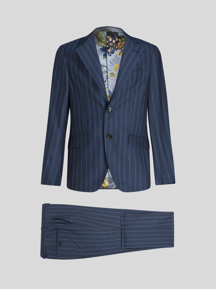 STRIPED WOOL JACQUARD SUIT - 1