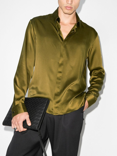 Haider Ackermann silk-satin shirt outlook