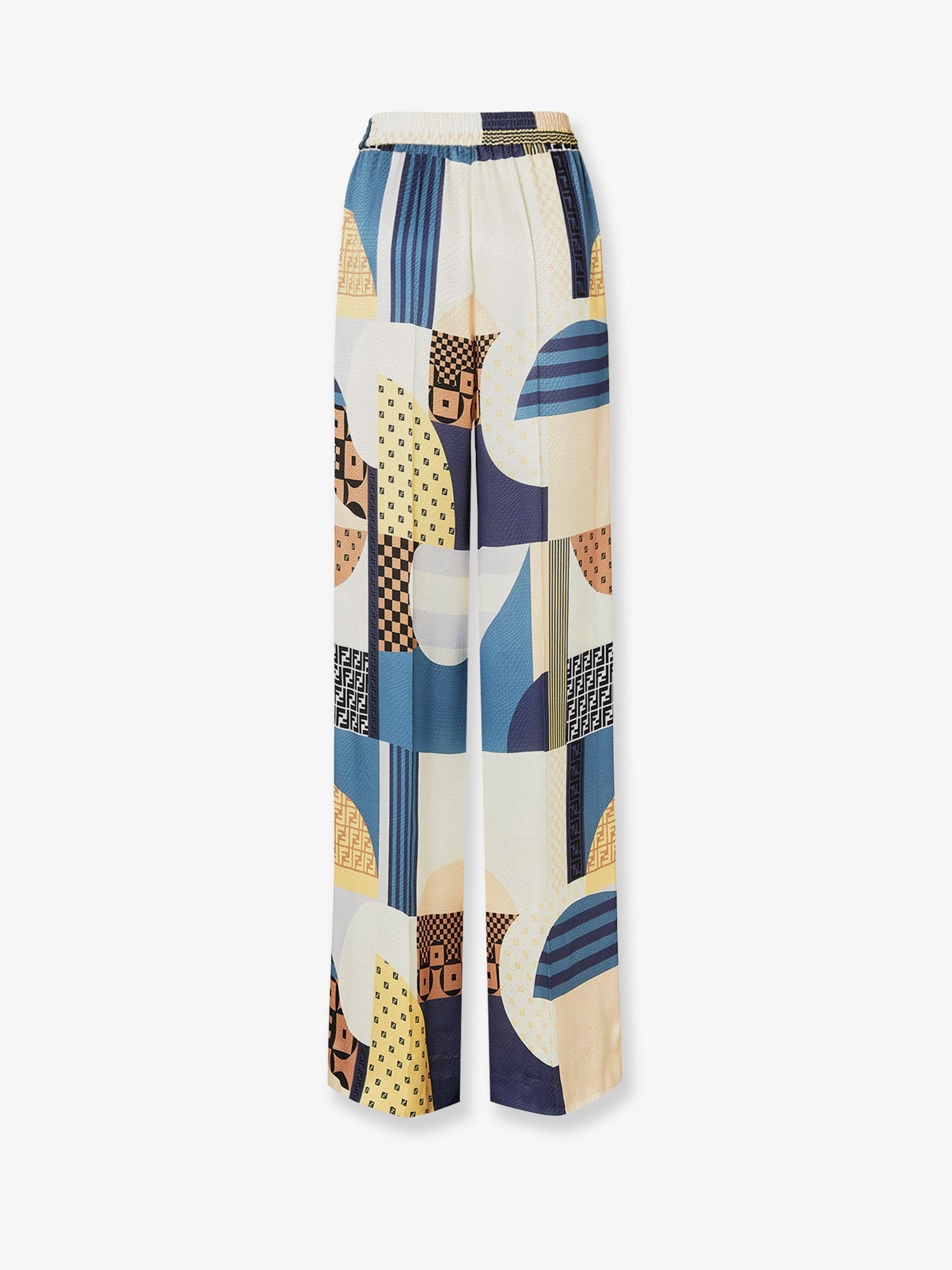 Fendi Patchwork Silk Trousers - 4