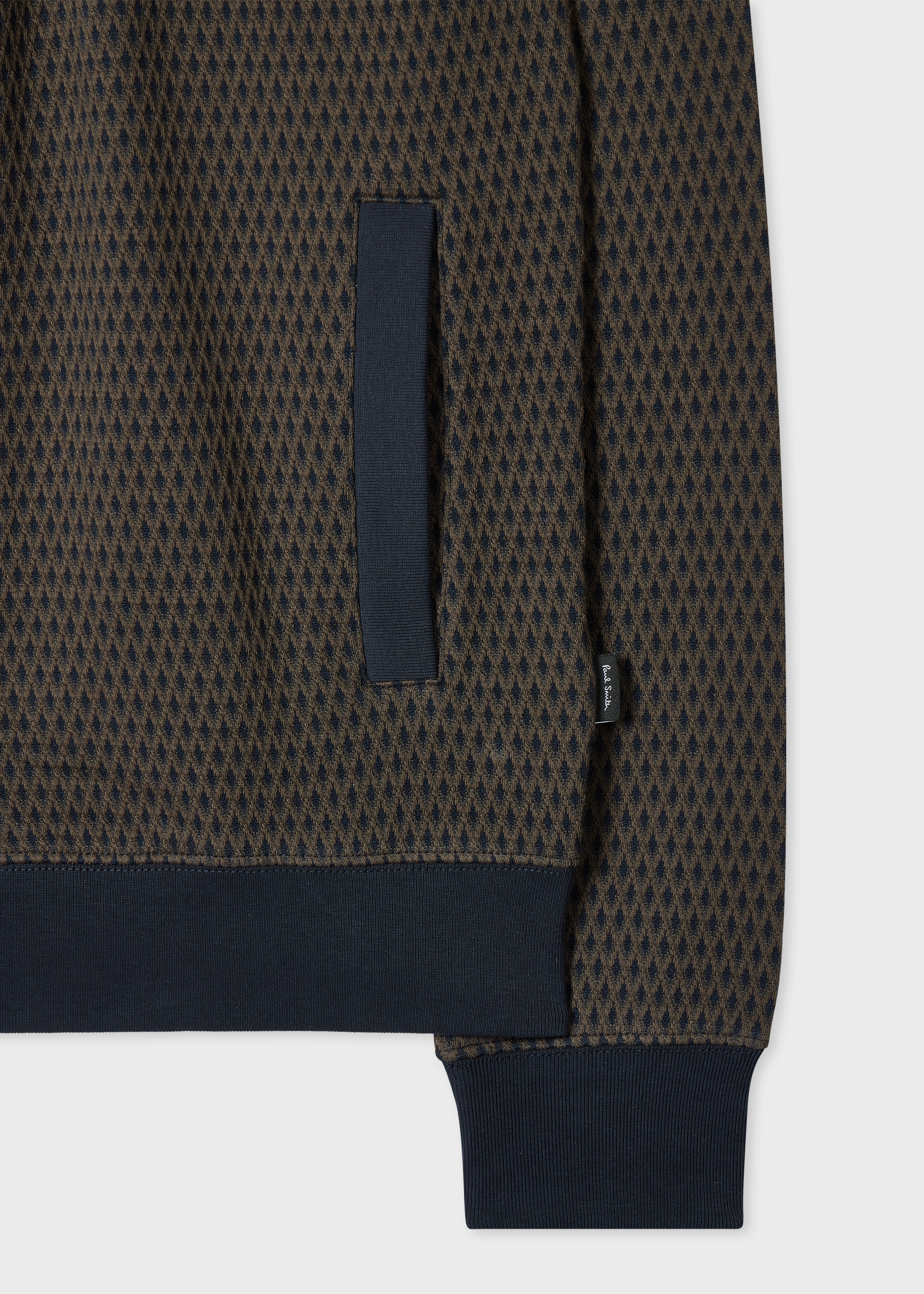 Brown Cotton-Blend Jacquard Jersey Cardigan - 2