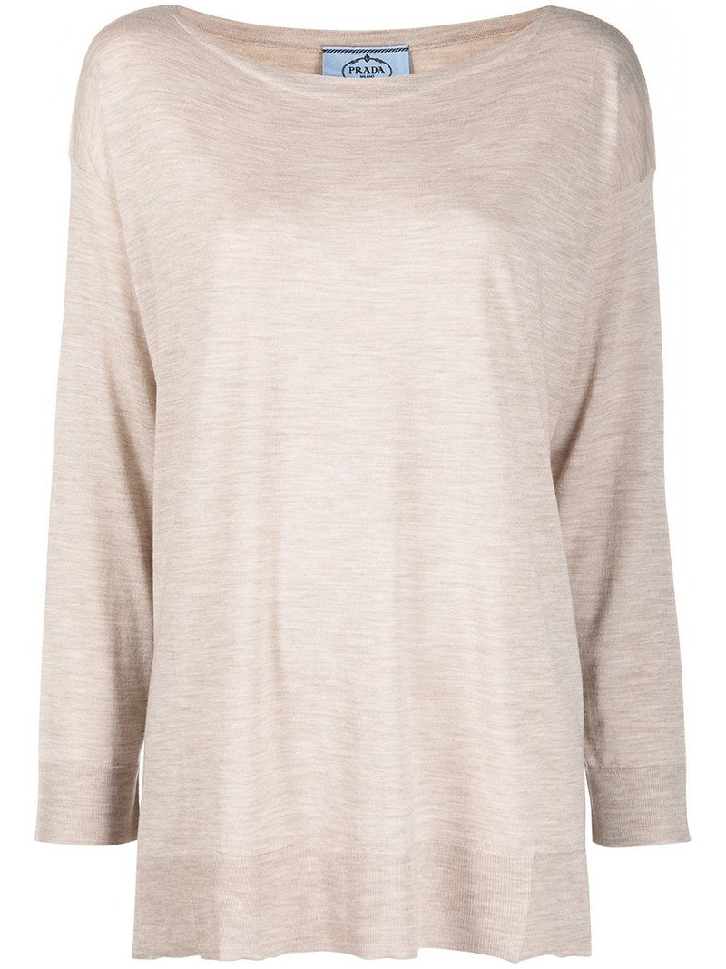 mélange-effect T-shirt 1