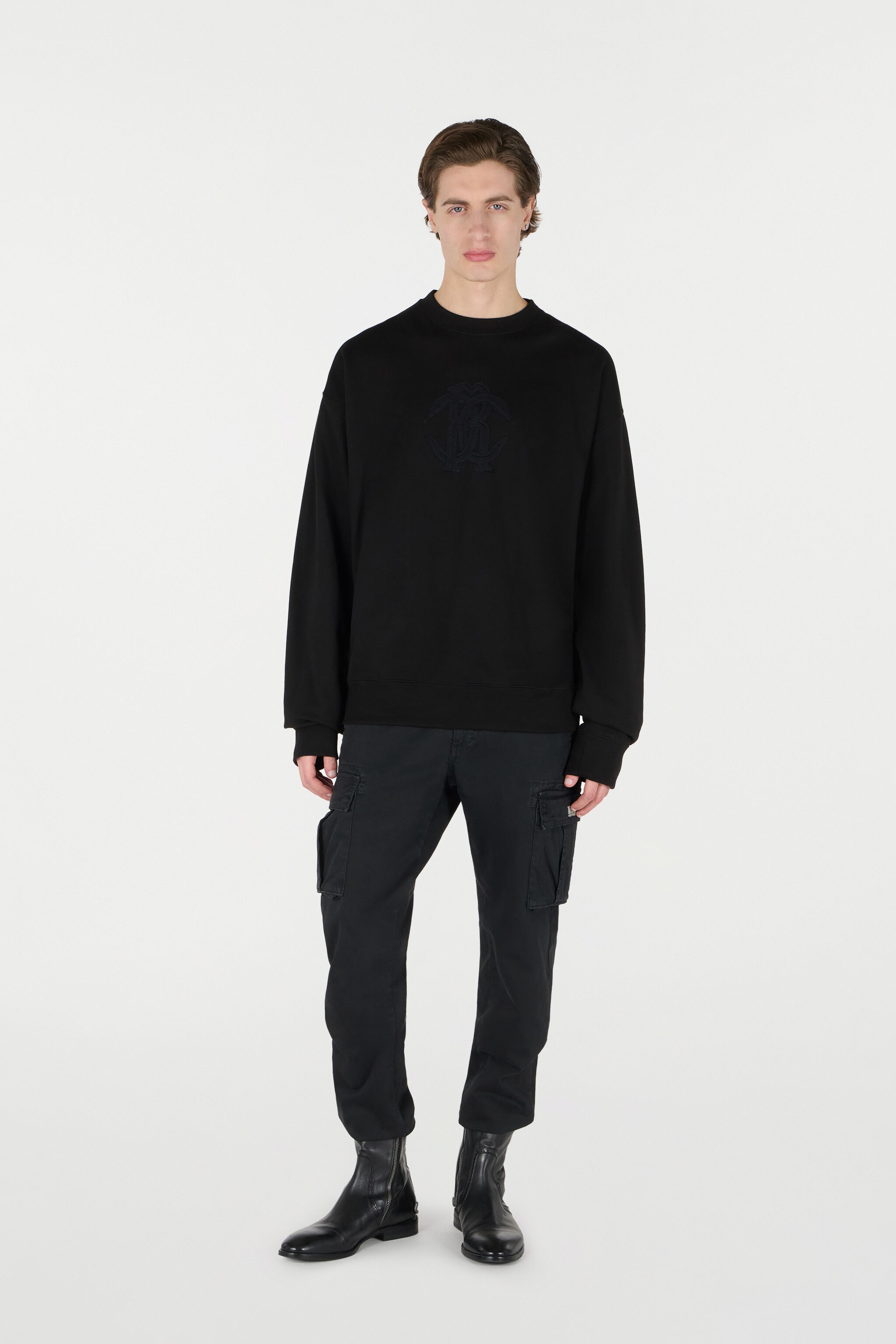 Sweatshirt With Mirror Snake Monogram Embroidery - 2