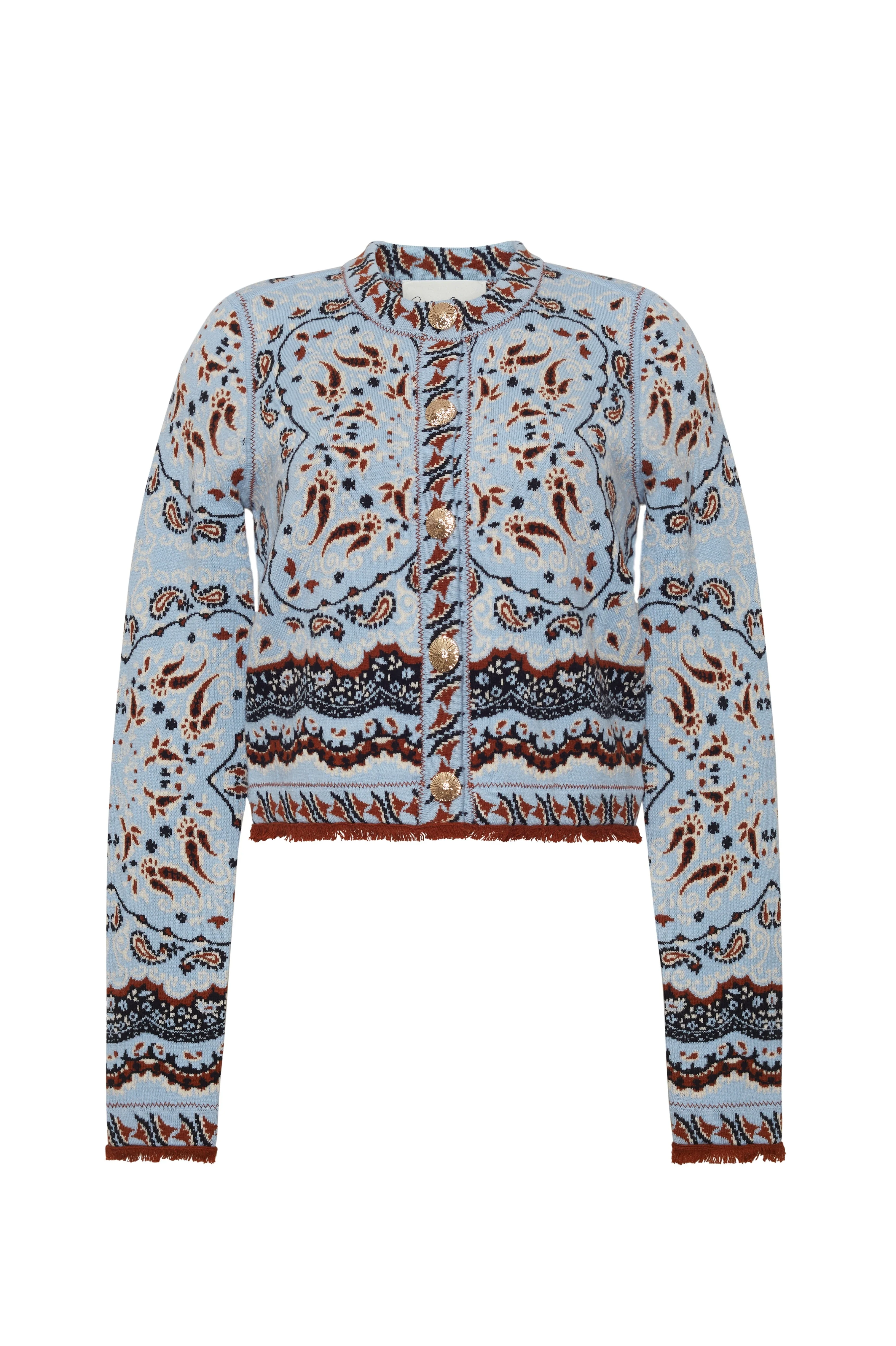 Livi Jacket
The Most Delightful Knit Cardigan Adorned With Lustrous Gold Buttons - 1