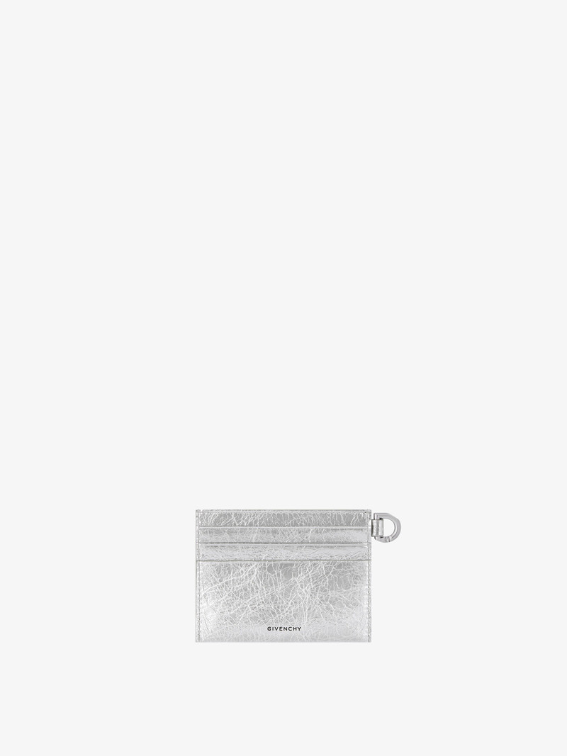 Givenchy 4G LIQUID CARD HOLDER IN LAMINATED LEATHER outlook