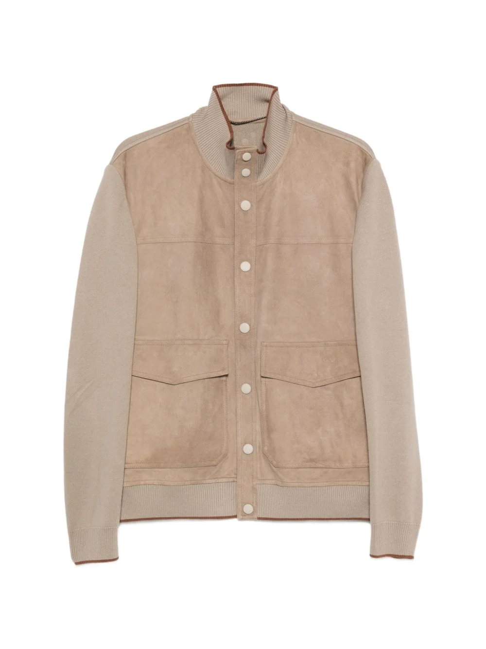 patch-pocket bomber jacket - 1