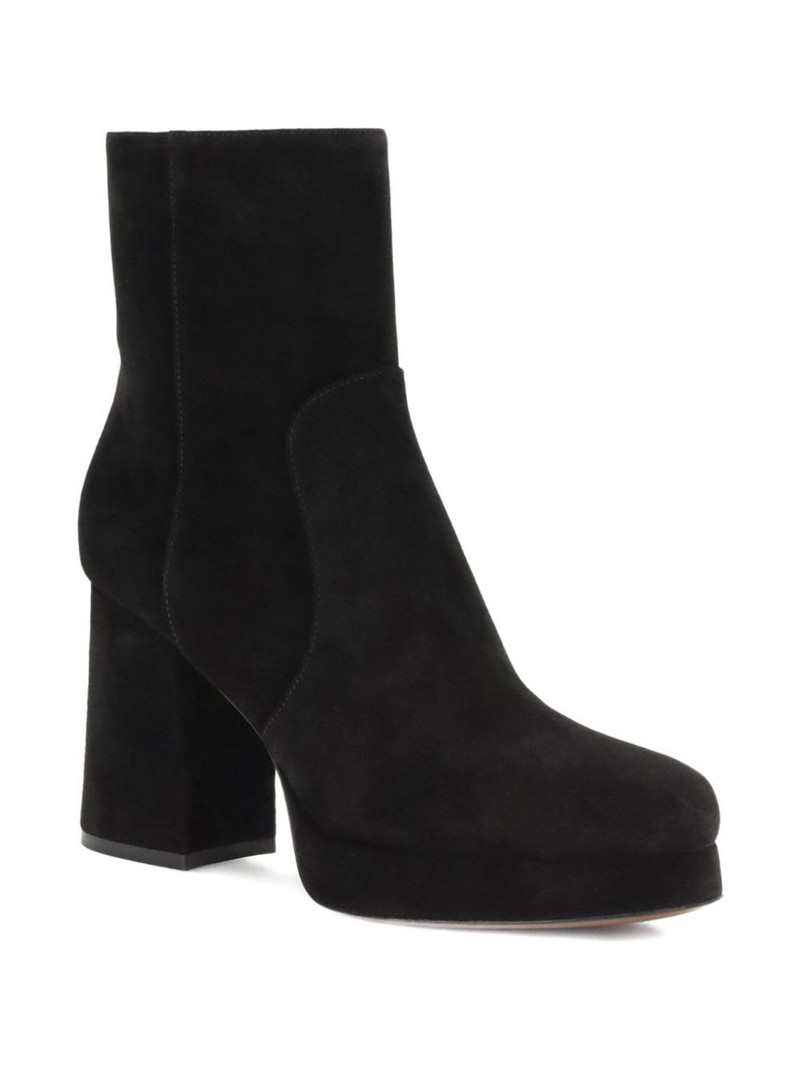 Valentino 95mm platform logo heel boots outlook