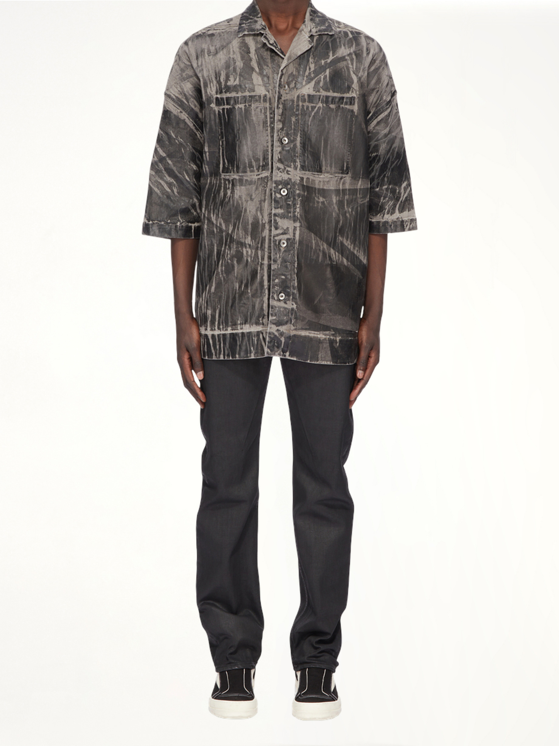 Fog Cut Jeans in Black Wax - 4