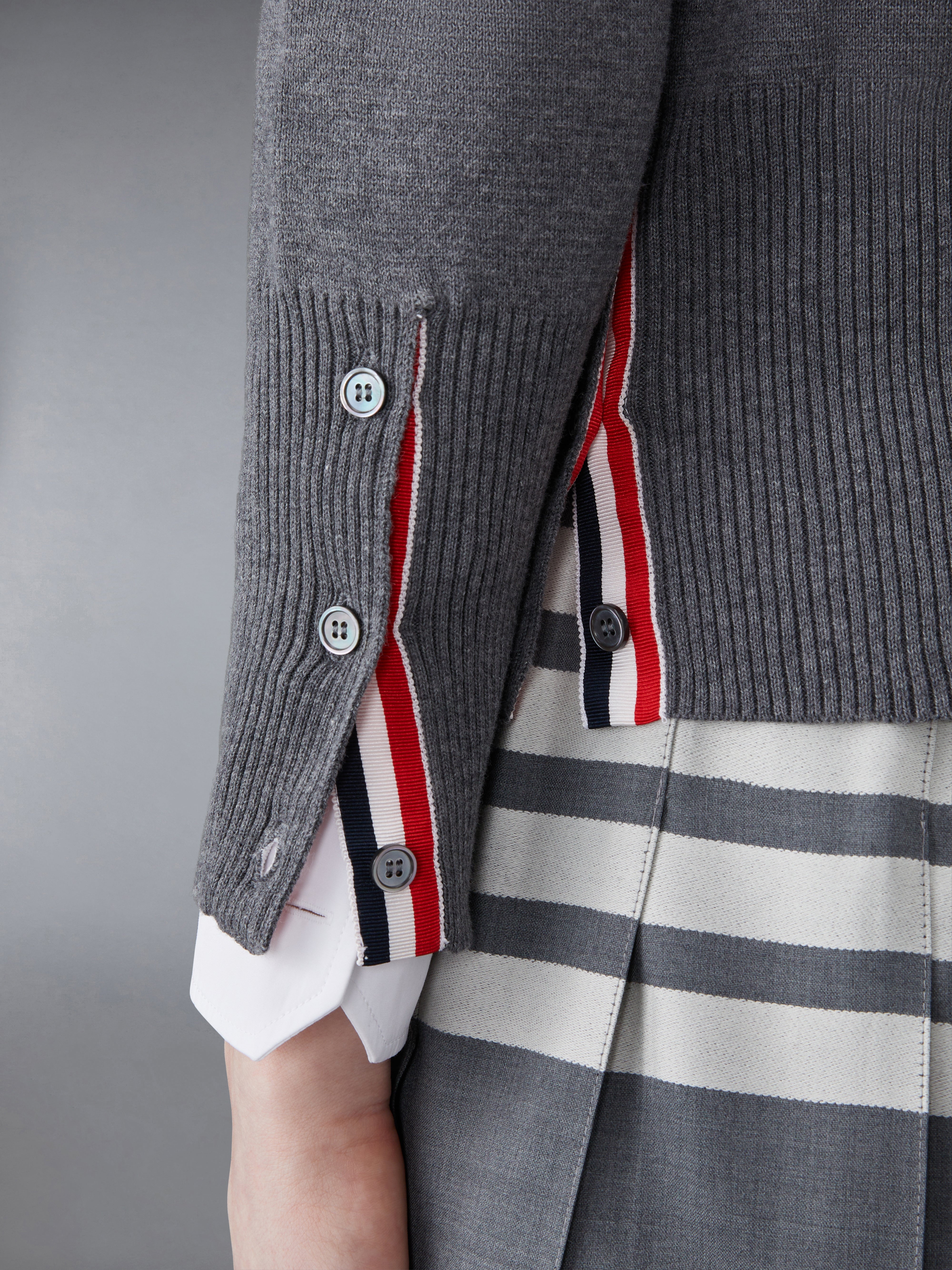 COTTON CREPE MILANO STITCH 4-BAR CLASSIC CREW NECK PULLOVER - 5