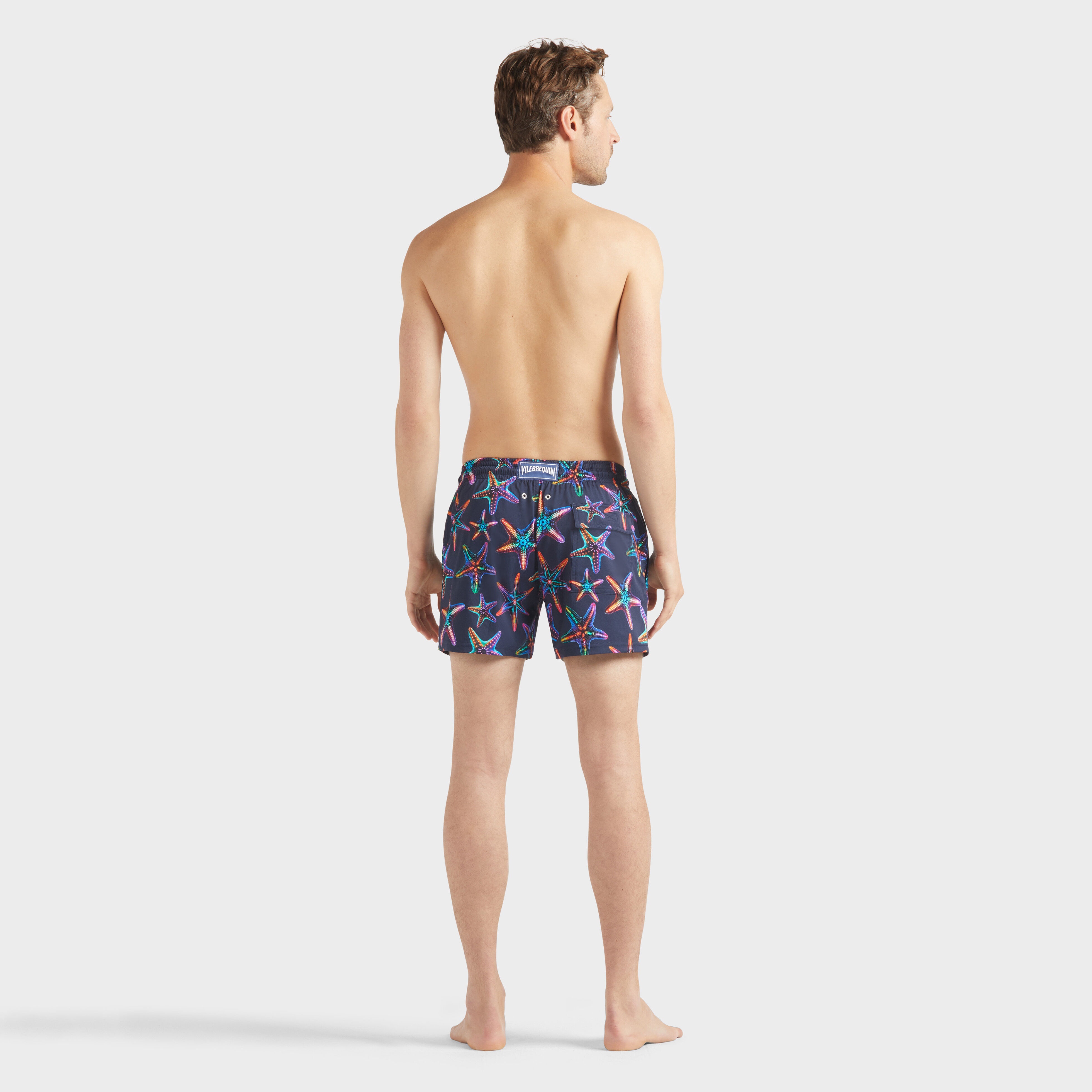 Men Stretch Short Swim Shorts Disco Stars - 4