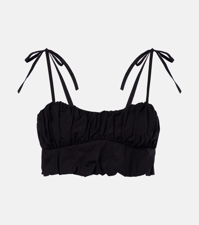 Pelea ruched cotton crop top 1
