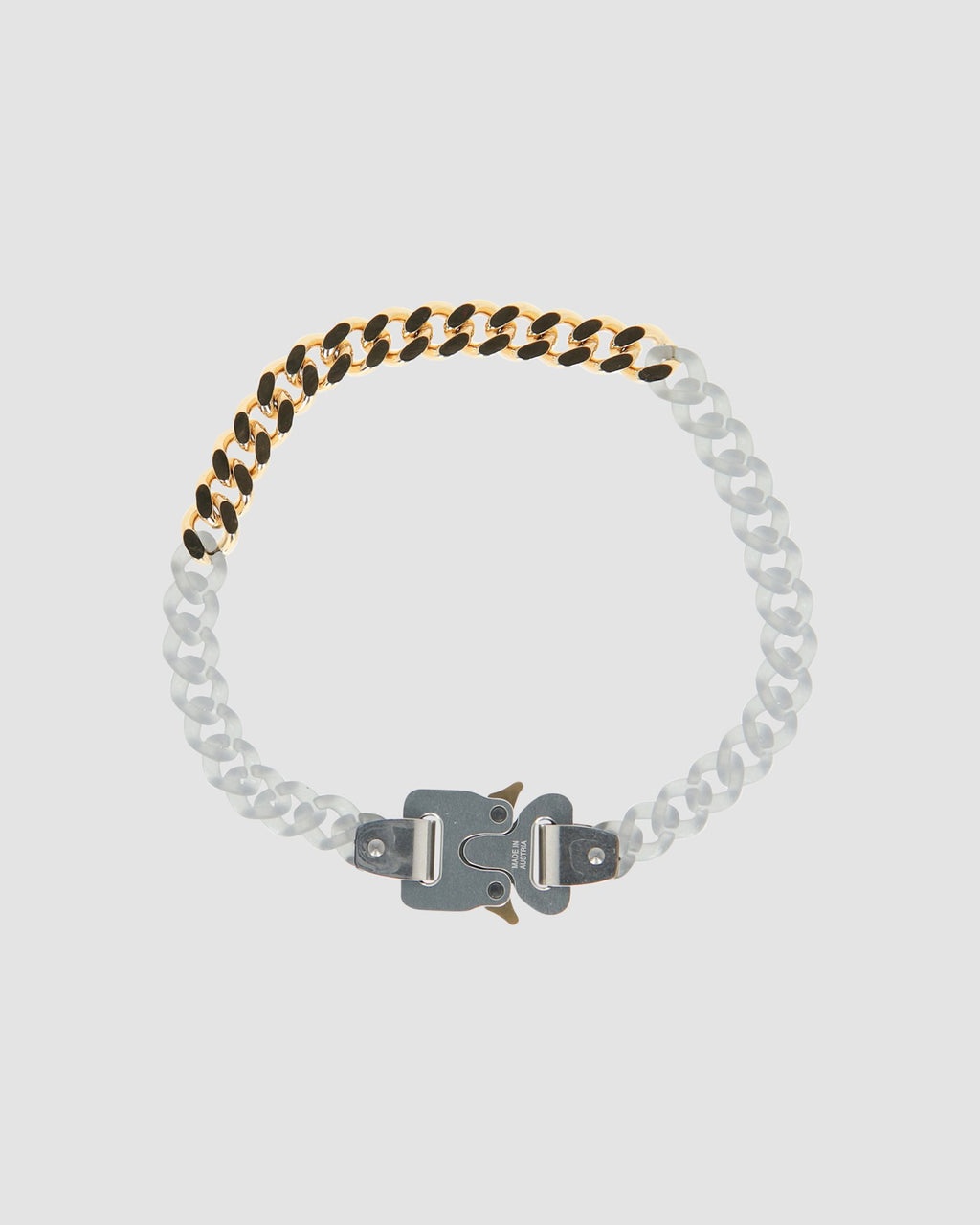 TRANSPARENT CHAIN & METAL NECKLACE - 2