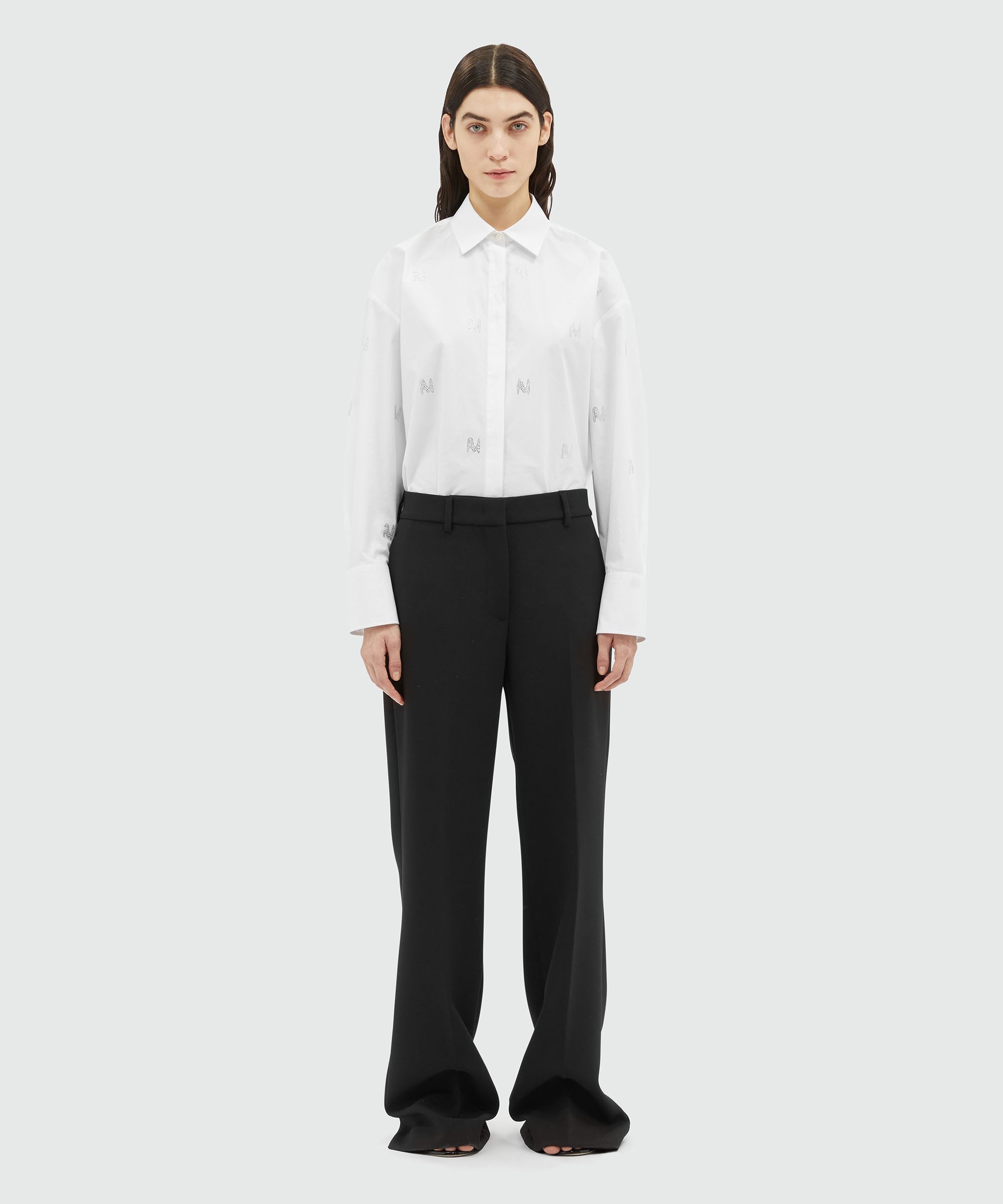Black tailored palazzo pants - 2