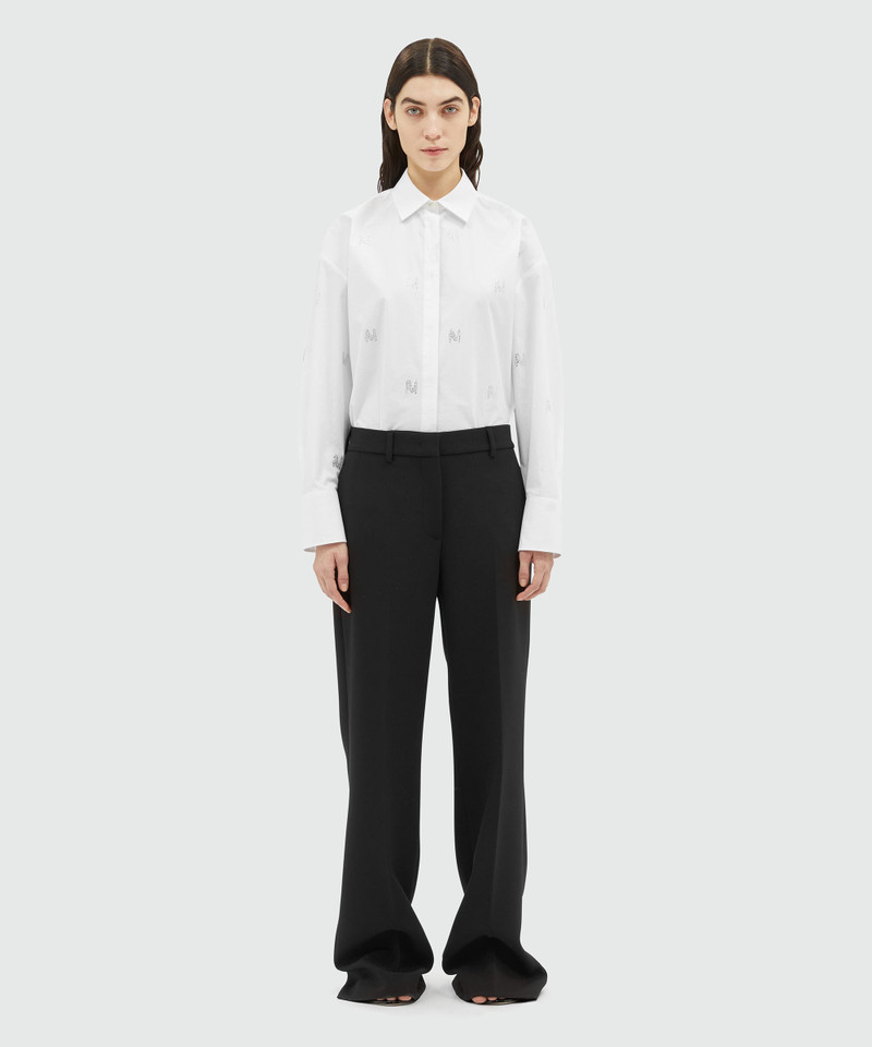 MSGM Black tailored palazzo pants outlook