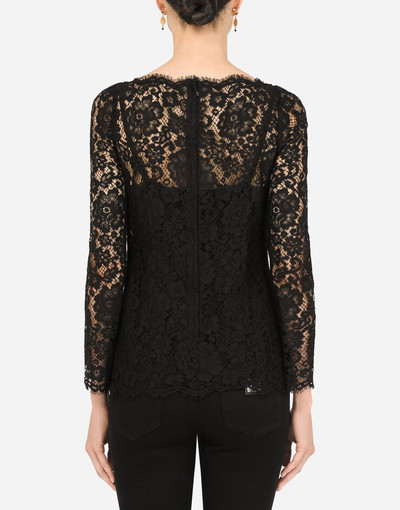 Dolce & Gabbana Long-sleeved cordonetto lace top outlook