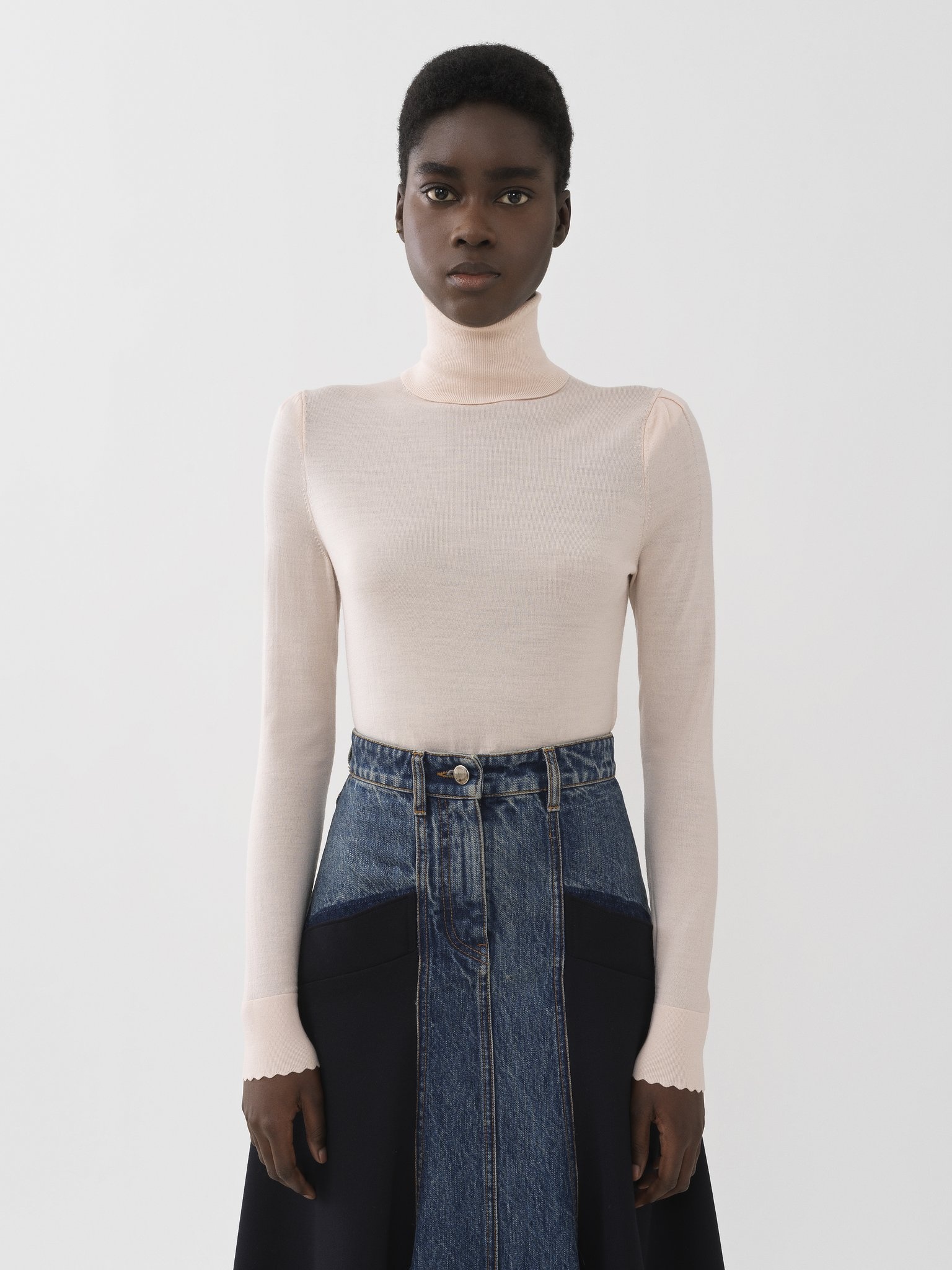 FITTED HIGH-NECK SWEATER - 2
