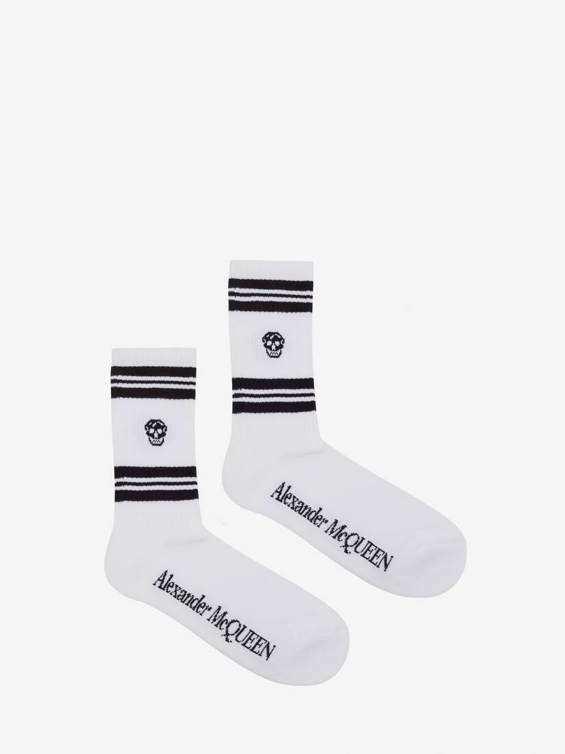 Skull Sport Socks in White/black - 1