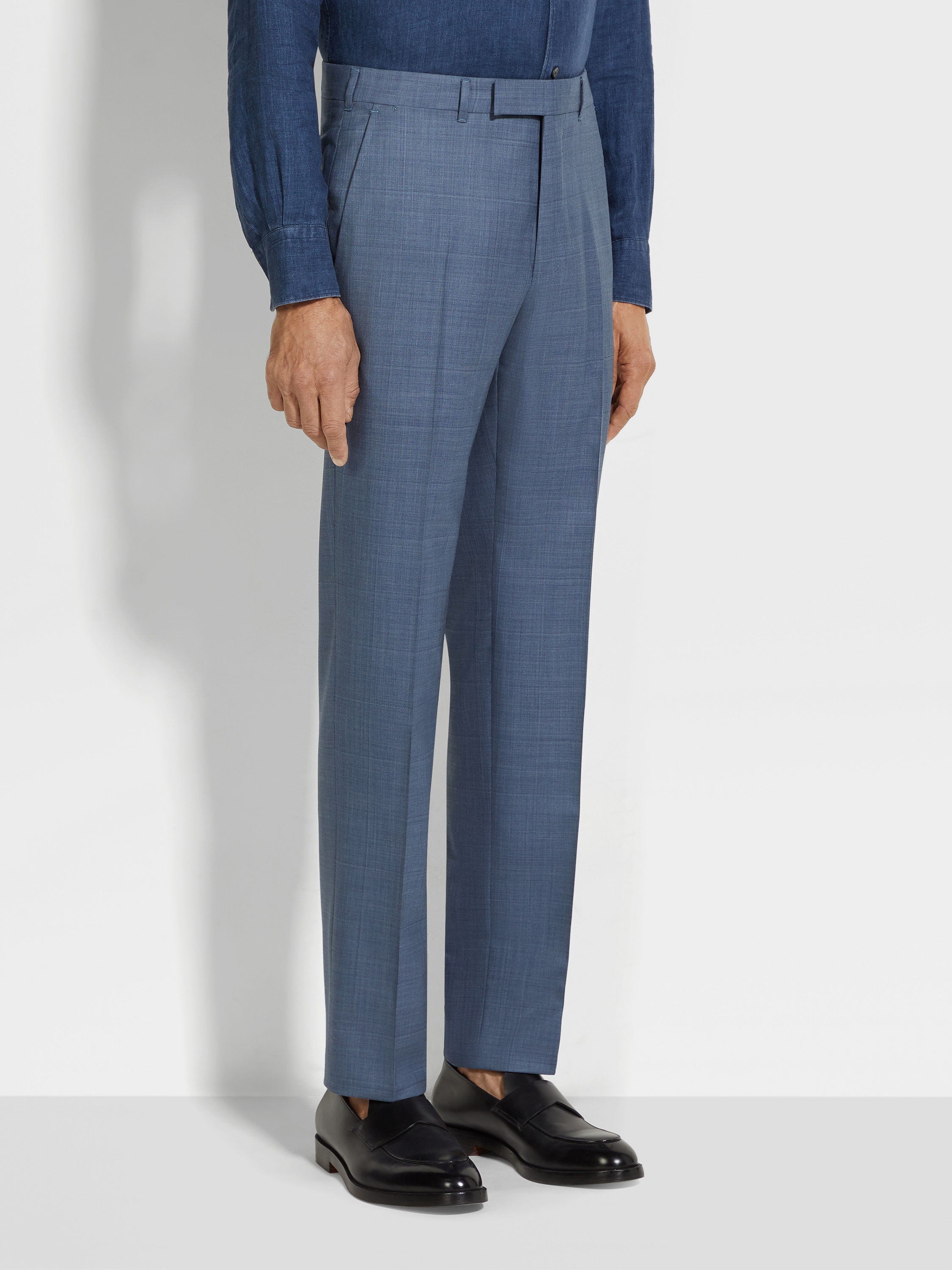 LIGHT AVIO BLUE CENTOVENTIMILA WOOL SUIT - 5