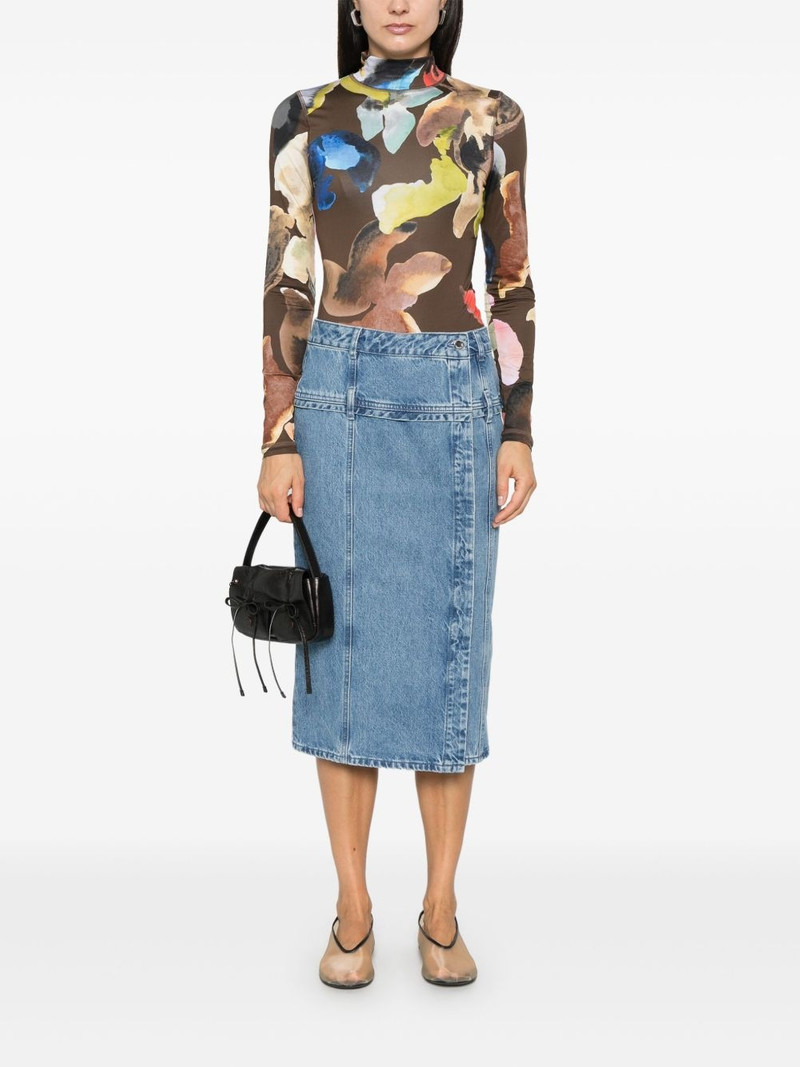 STINE GOYA denim midi skirt outlook