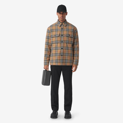 Burberry Vintage Check Wool Cotton Overshirt outlook