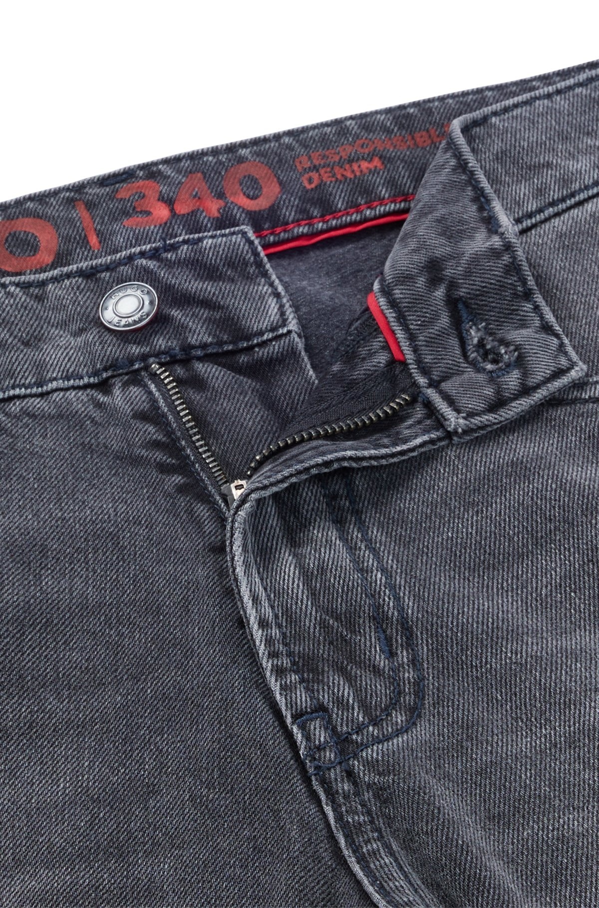 REGULAR-FIT JEANS IN GRAY RIGID DENIM - 6