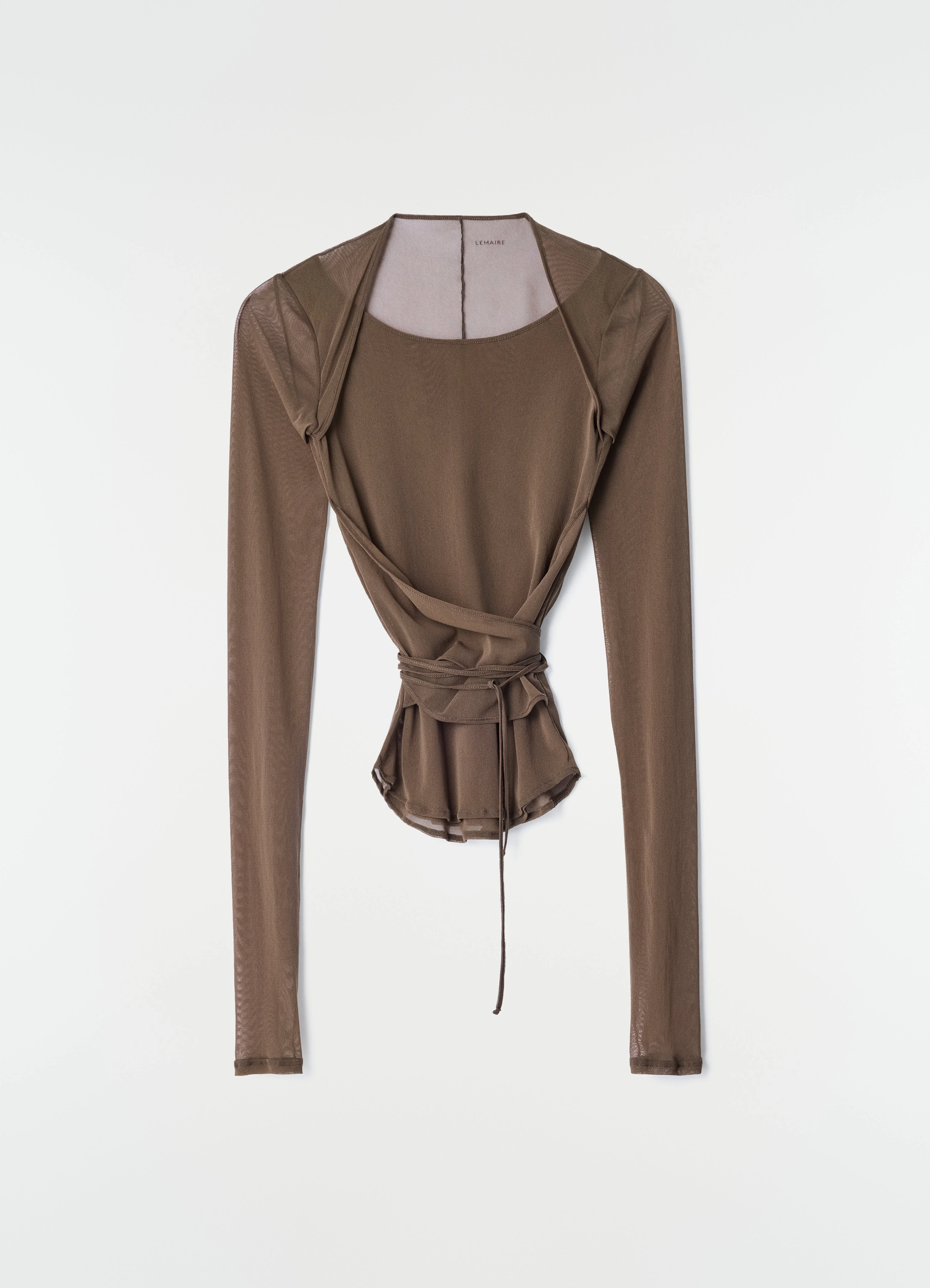 BALLERINA WRAP TOP IN MESH JERSEY - 1
