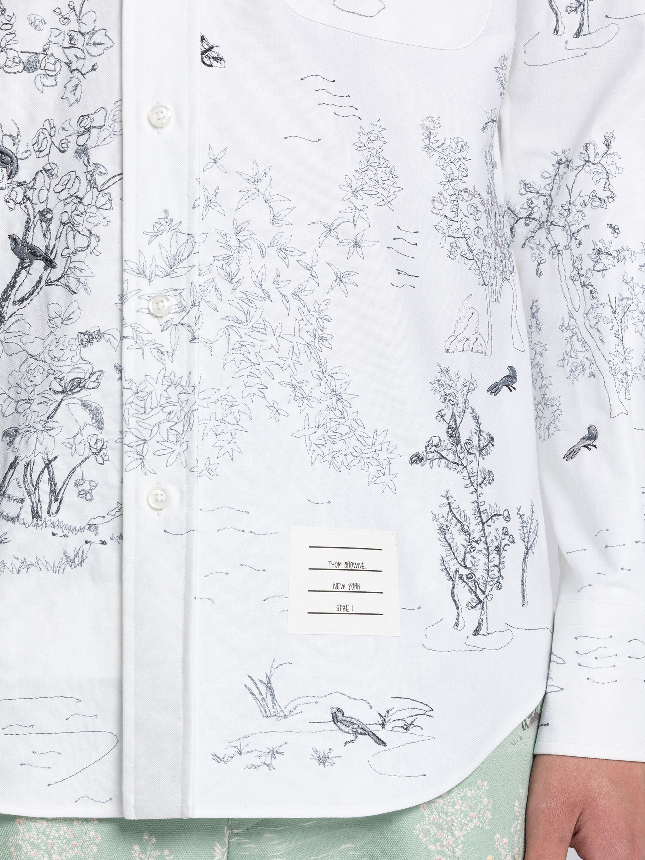 Sketchy Stitch Toile Straight Fit Shirt - 6