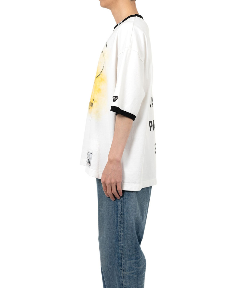 Happy Face Printed Ringer T-shirt 4