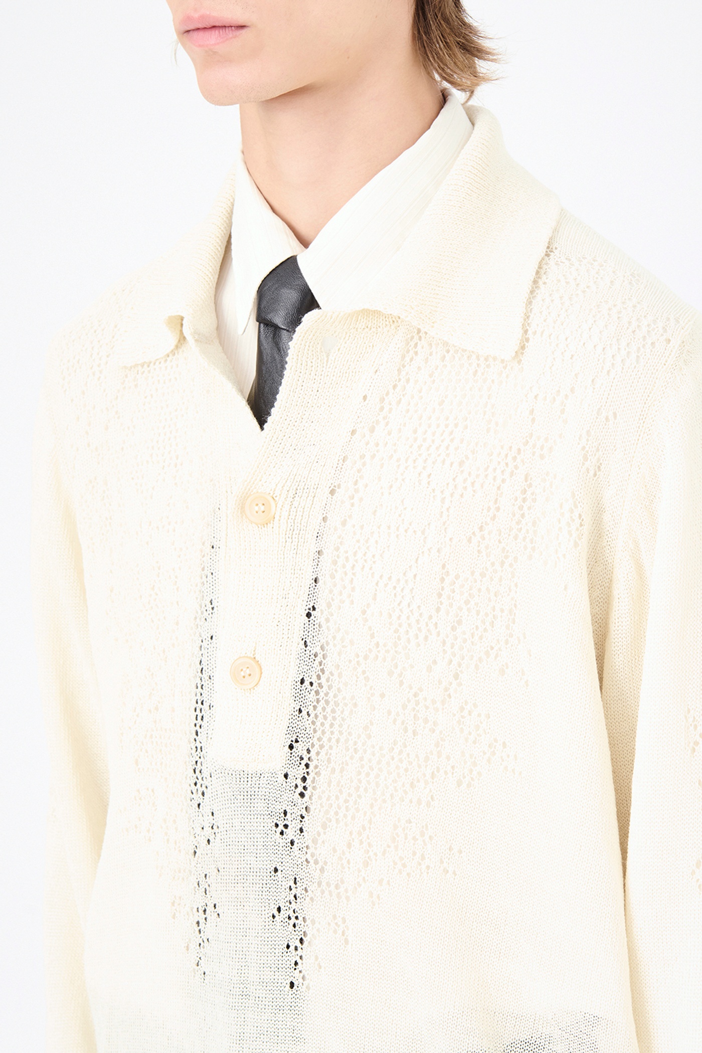 Big Piquet White Floral Pointille - 6