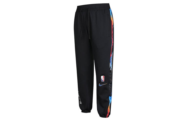 Nike NBA Casual Brooklyn Basketball Loose Bundle Feet Sports Long Pants Black CU0612-010 - 3