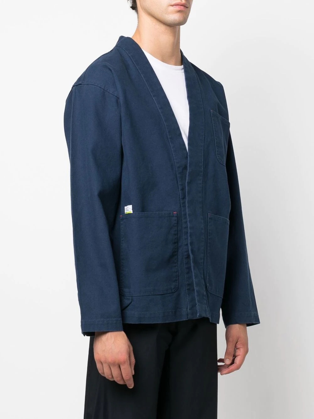 v-neck robe jacket - 3