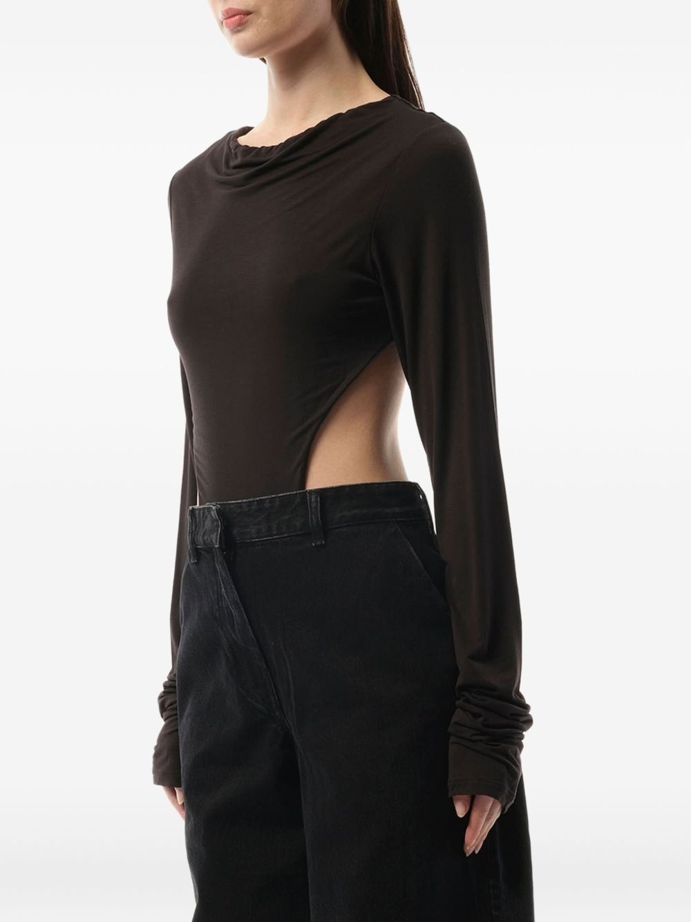 cutout long-sleeve bodysuit - 4