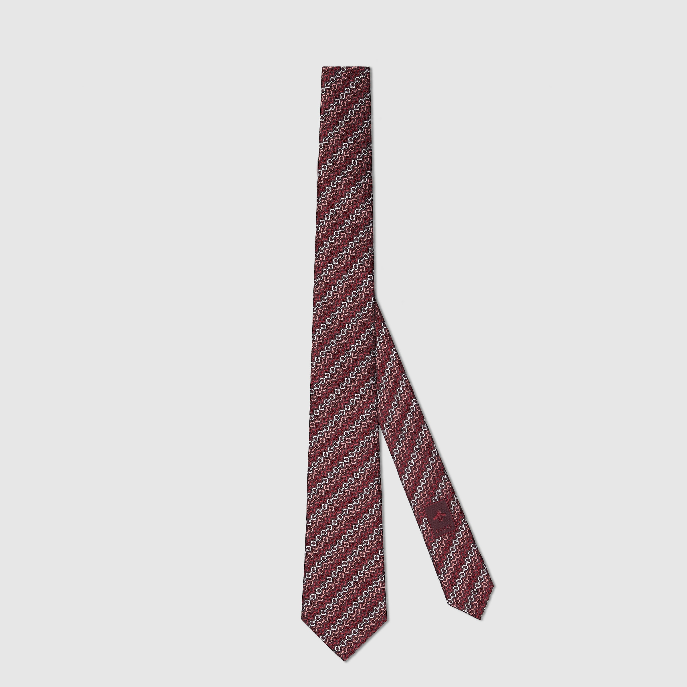 Horsebit silk jacquard tie - 1