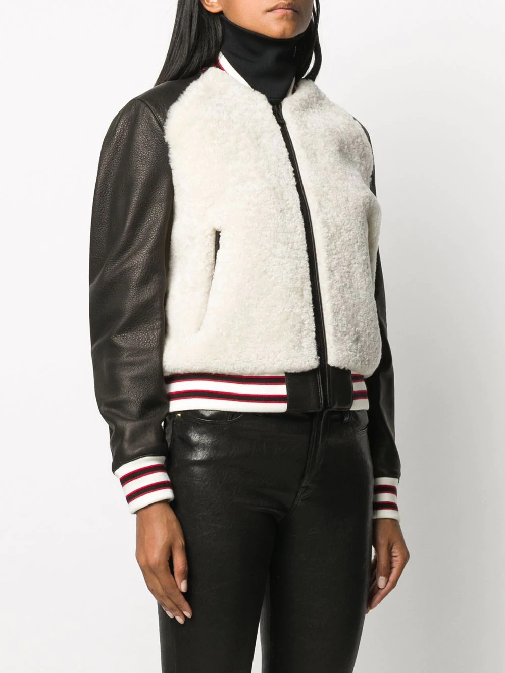 shearling bomber jacket - 3