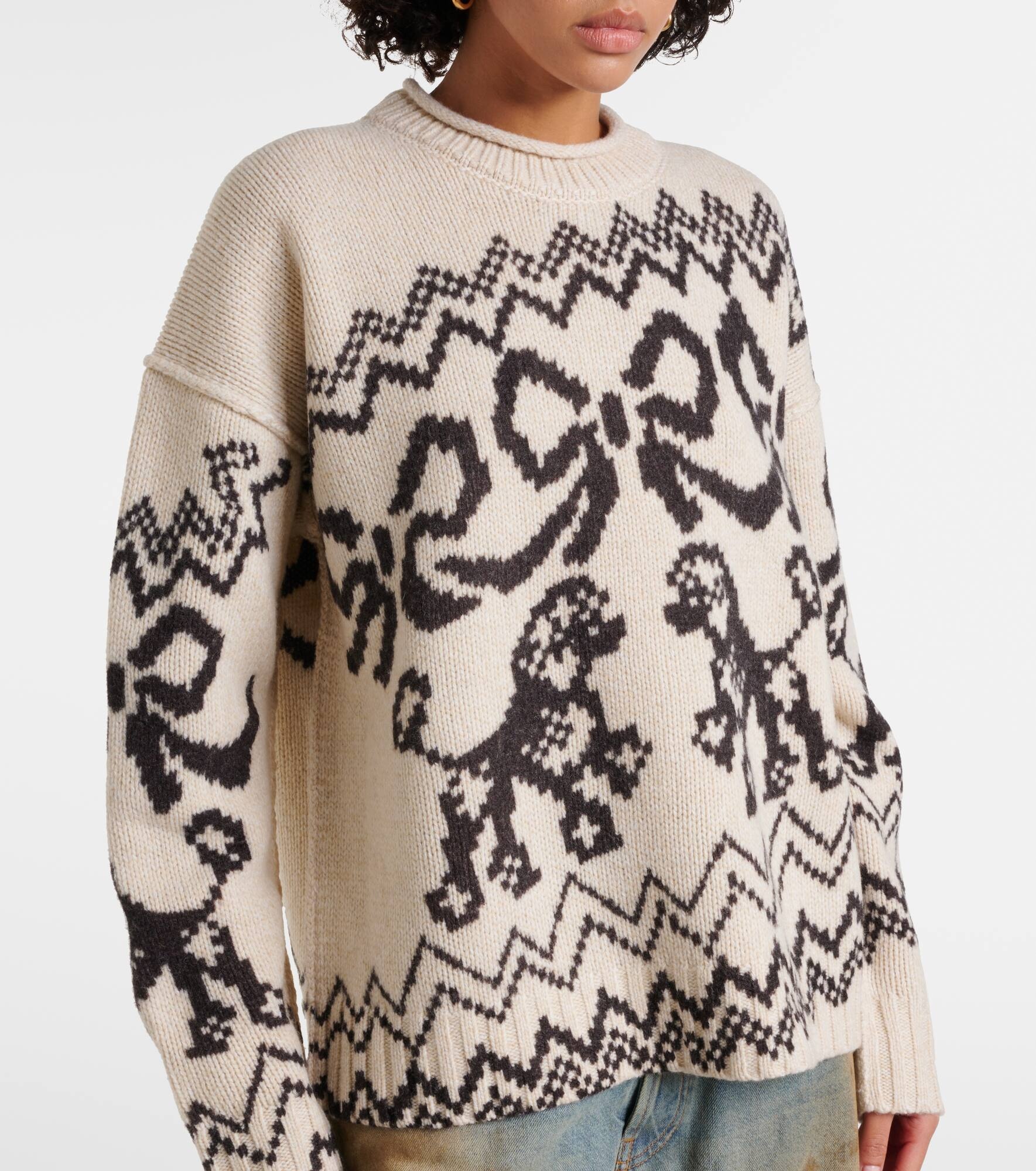 Wool-blend jacquard sweater - 7