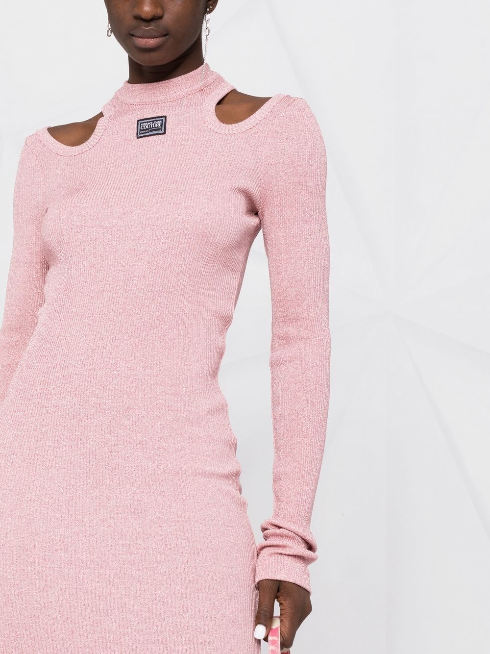 cut-out knitted dress - 5