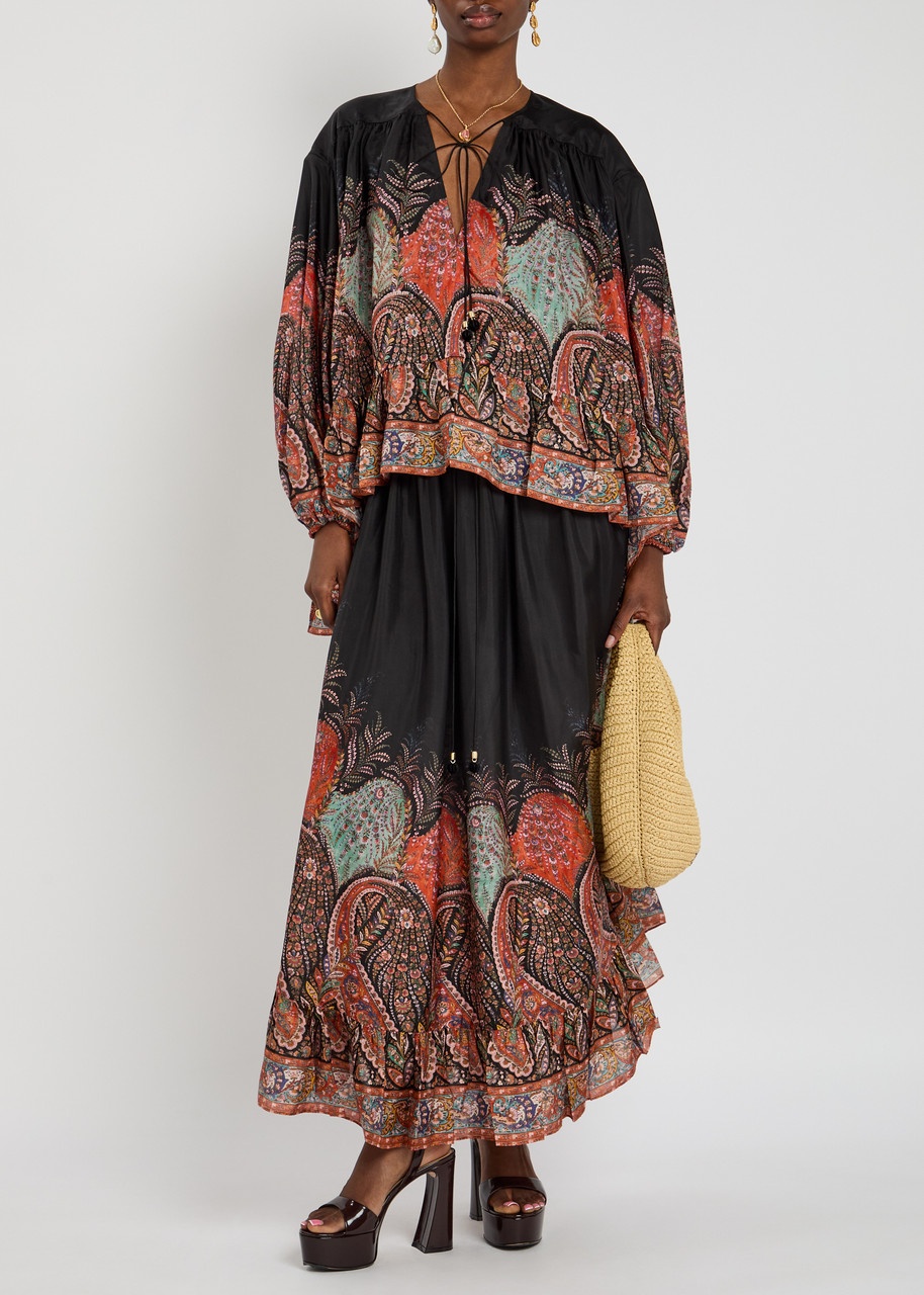 Zimmermann Rhiannon Ruffle Billow Silk Blouse - 4