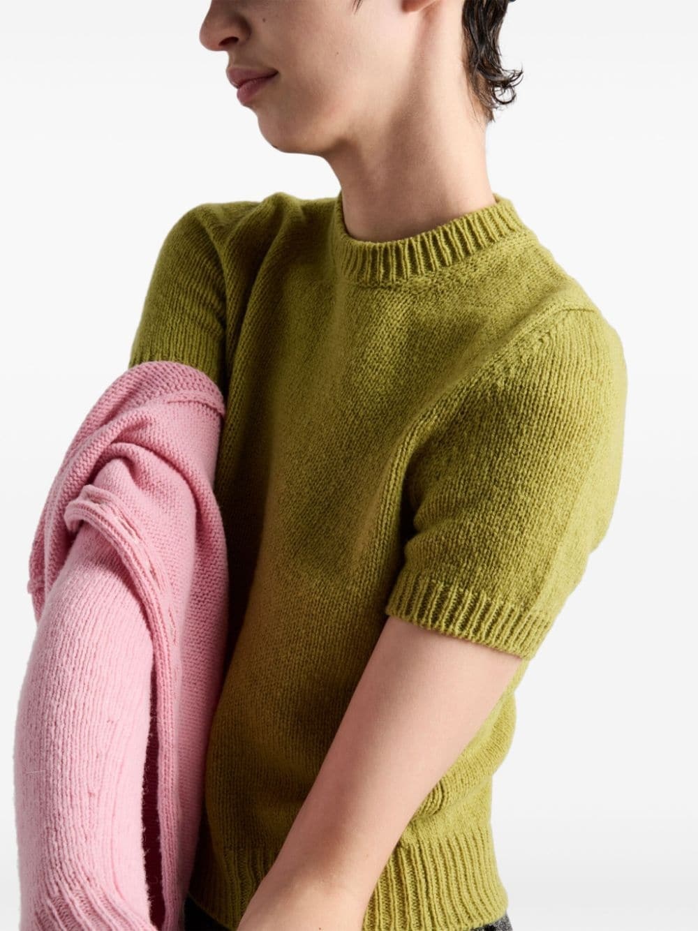 short-sleeve cashmere sweater - 4