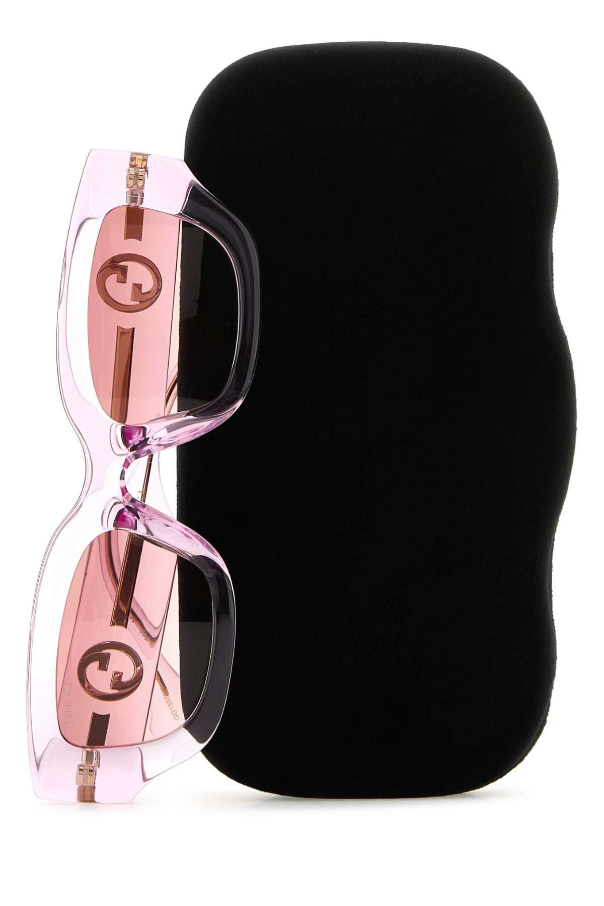 Gucci Women Pink Acetate Sunglasses - 3