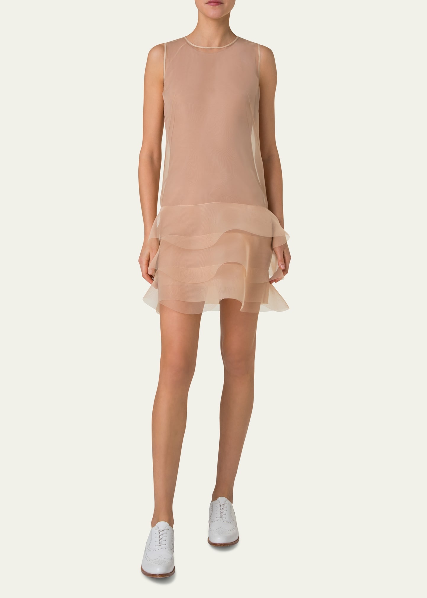 Hatband Waves Techno Organza Mini Dress - 2