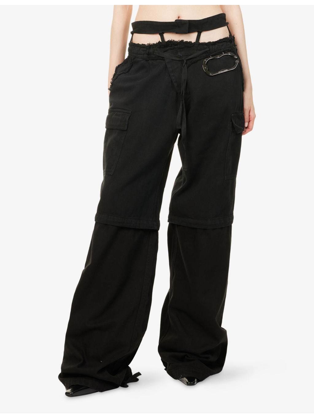 Baggy Wide-Leg Denim Trousers - 3