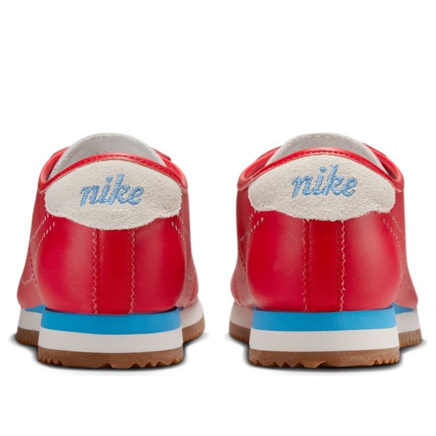 (WMNS) Nike Cortez Leather 'University Red Blue Perforated Swoosh' HQ1841-600 - 5