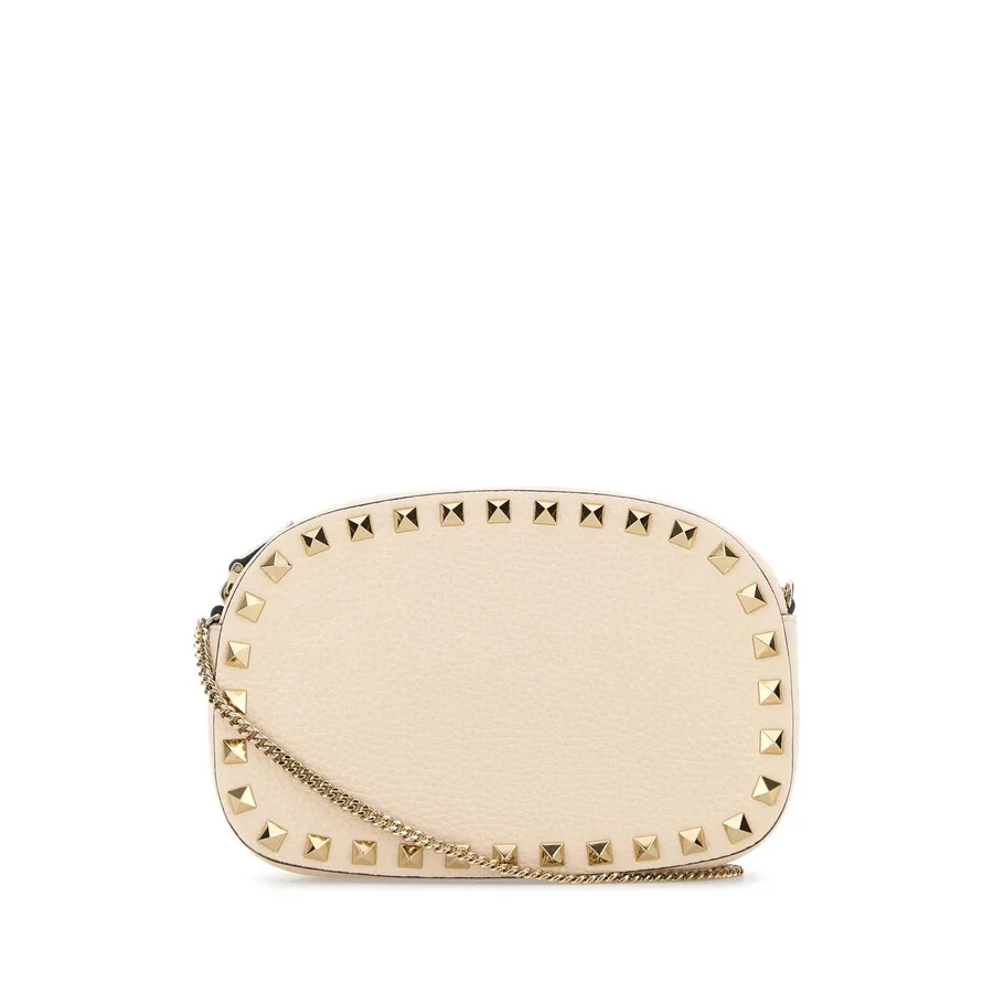 Valentino Garavani Ivory Leather Rockstud Crossbody Bag - 1